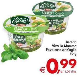 Deco Supermercati Beretta Viva La Mamma Pesto con/senz'aglio 90 g offerta