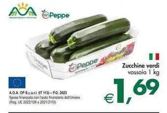 Deco Supermercati Zucchine verdi vassoio 1 kg offerta