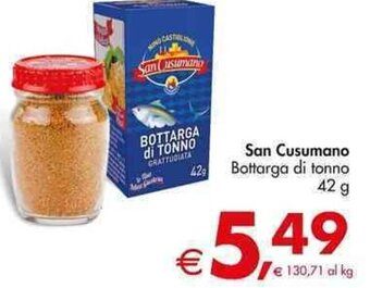 Deco Supermercati San Cusumano Bottarga di tonno 42 g offerta
