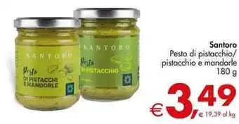 Deco Supermercati Santoro Pesto di pistacchio/ pistacchio e mandorle 180 g offerta