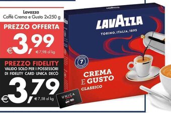 Deco Supermercati Lavazza Caffè Crema e Gusto 2x250 g offerta