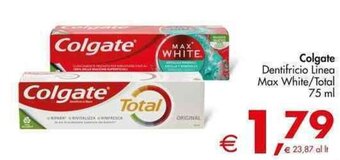 Deco Supermercati Colgate Dentifricio Linea Max White/Total 75 ml offerta