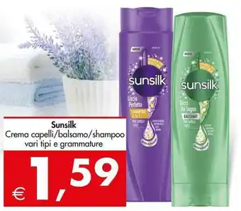 Deco Supermercati Sunsilk Crema capelli/balsamo/shampoo vari tipi e grammature offerta