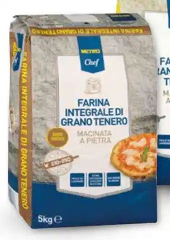 Metro METRO CHEF FARINA INTEGRALE DI GRANO TENERO MACINATA A PIETRA sacco 5 kg offerta