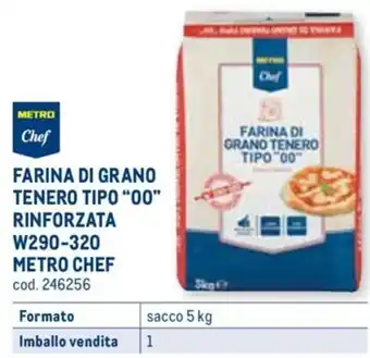 Metro FARINA DI GRANO TENERO TIPO "00" RINFORZATA W290-320 METRO CHEF sacco 5 kg offerta