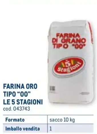 LE 5 STAGIONI FARINA ORO TIPO "00" sacco 10 kg