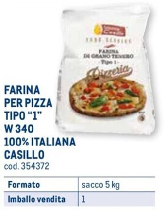Metro CASILLO FARINA PER PIZZA TIPO "1" 100% ITALIANA sacco 5 kg offerta