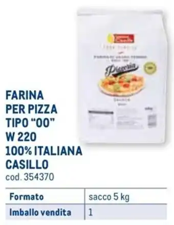 Metro CASILLO FARINA PER PIZZA TIPO "00" 100% ITALIANA sacco 5 kg offerta