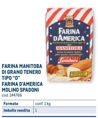 Metro FARINA D'AMERICA MOLINO SPADONI conf. 1 kg offerta