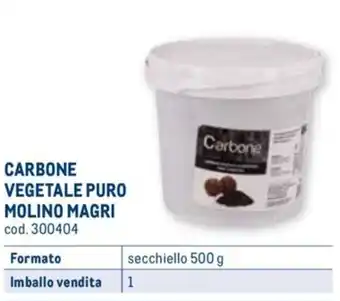 MOLINO MAGRI CARBONE VEGETALE PURO secchiello 500 g