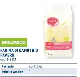 FAVERO FARINA DI KAMUT BIO conf. 1 kg