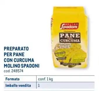 MOLINO SPADONI PREPARATO PER PANE CON CURCUMA conf. 1 kg