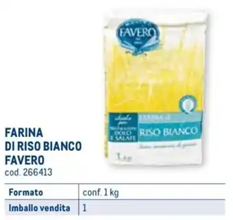 FARINA DI RISO BIANCO FAVERO conf. 1 kg