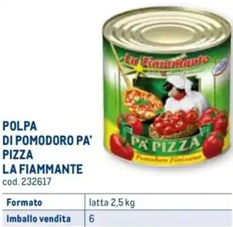 POLPA DI POMODORO PA' PIZZA LA FIAMMANTE latta 2,5 kg