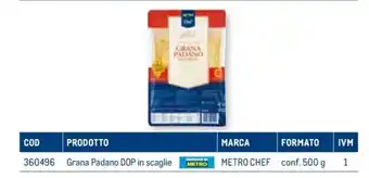 Metro Grana Padano DOP in scaglie METRO CHEF conf. 500 g 1 offerta