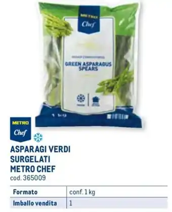 Metro ASPARAGI VERDI SURGELATI METRO CHEF conf. 1 kg offerta