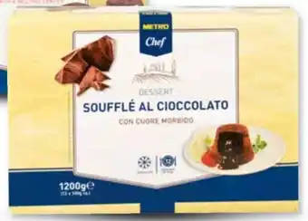 Metro SOUFFLÉ AL CIOCCOLATO SURGELATO METRO CHEF conf.1,2 kg (100 g x 12 pezzi) offerta