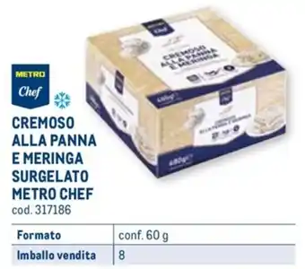 Metro CREMOSO ALLA PANNA E MERINGA METRO CHEF conf. 60 g offerta