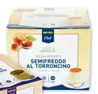 Metro SEMIFREDDO AL TORRONCINO METRO CHEF conf. 800 g (80 g x 10 porzioni) offerta
