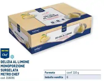 DELIZIA AL LIMONE MONOPORZIONE METRO CHEF conf. 110 g