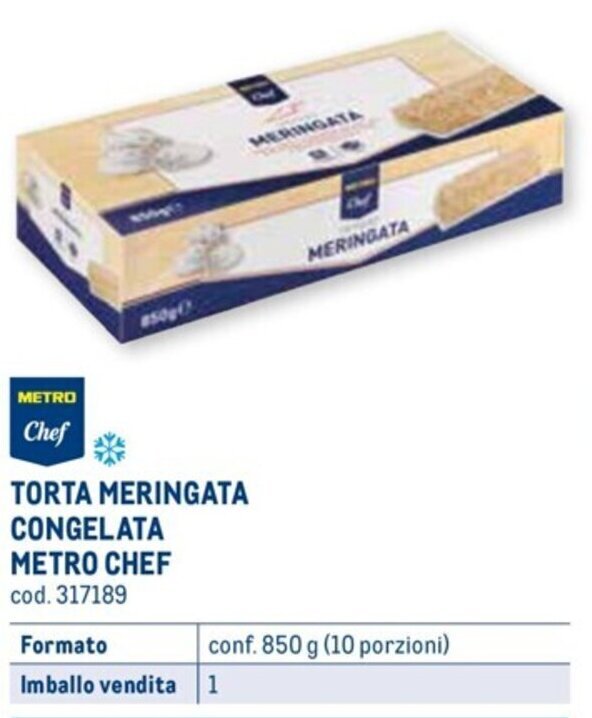 Metro TORTA MERINGATA METRO CHEF conf. 850 g (10 porzioni) offerta