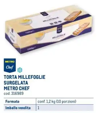 TORTA MILLEFOGLIE METRO CHEF conf. 1,2 kg (10 porzioni)