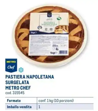 PASTIERA NAPOLETANA METRO CHEF conf. 1 kg (10 porzioni)