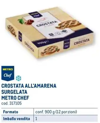 CROSTATA ALL'AMARENA METRO Chef conf. 900 g (12 porzioni)