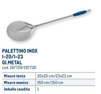 Metro PALETTINO INOX 150 cm offerta