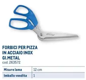 FORBICI PER PIZZA IN ACCIAIO INOX GI.METAL 12 cm