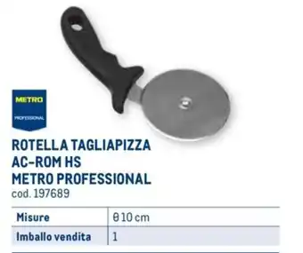 ROTELLA TAGLIAPIZZA METRO PROFESSIONAL Ø 10 cm