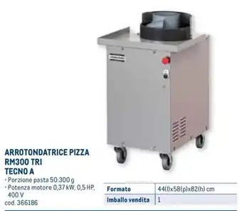 ARROTONDATRICE PIZZA RM300 TRI TECNO A