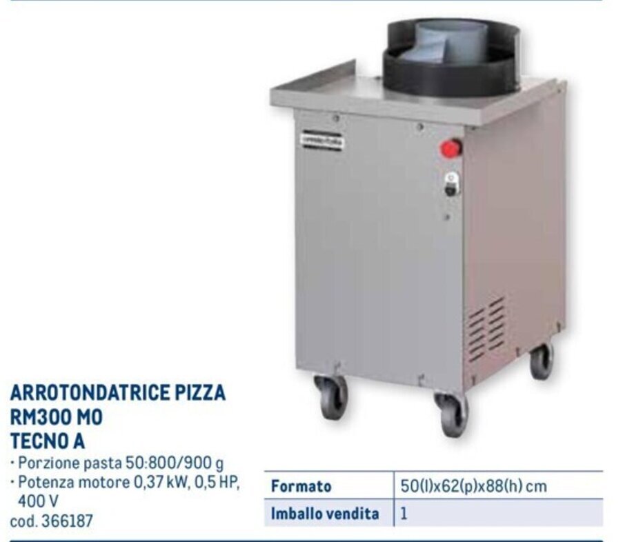 Metro ARROTONDATRICE PIZZA RM300 MO TECNO A offerta