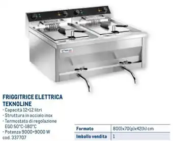 Metro FRIGGITRICE ELETTRICA TEKNOLINE offerta