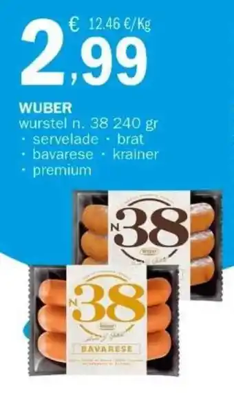 Crai WUBER wurstel n. 38 240 gr offerta