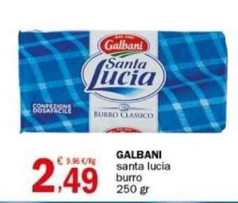 Crai GALBANI santa lucia burro 250 gr offerta
