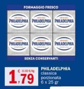 Crai PHILADELPHIA classica porzionata 6 x 25 gr offerta