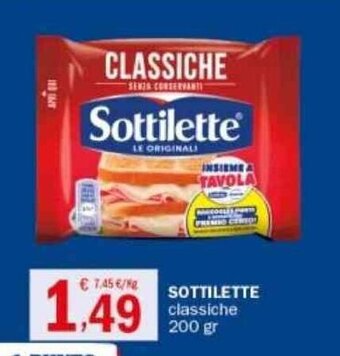 Crai SOTTILETTE classiche 200 gr offerta