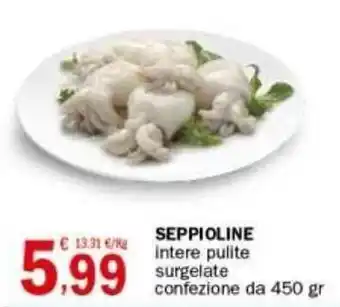 SEPPIOLINE intere pulite surgelate confezione da 450 gr