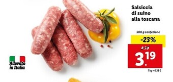 Lidl Salsiccia di suino alla toscana offerta
