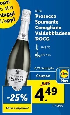 Allini prosecco spumante conegliano valdobbiadene docg