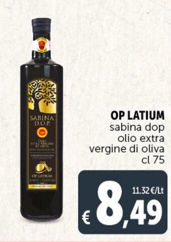 Deco Supermercati OP LATIUM sabina dop olio extra vergine di oliva cl 75 offerta