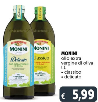 Deco Supermercati MONINI olio extra vergine di oliva l 1 offerta