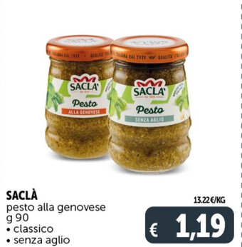 Deco Supermercati SACLÀ pesto alla genovese g 90 offerta