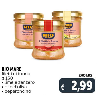 Deco Supermercati RIO MARE filetti di tonno g 130 offerta