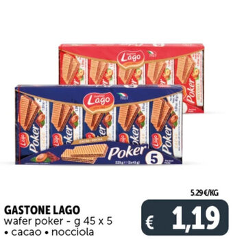 Deco Supermercati GASTONE LAGO wafer poker g 45 x 5 offerta