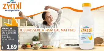 Deco Supermercati PARMALAT zymil latte uht alta digeribilità buono digeribile senza lattosio l 1 offerta
