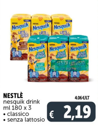 Deco Supermercati NESTLÈ nesquik drink ml 180 x 3 offerta