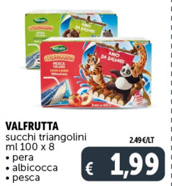 Deco Supermercati VALFRUTTA succhi triangolini ml 100 x 8 offerta