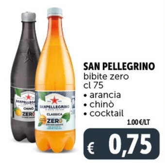 Deco Supermercati SAN PELLEGRINO bibite zero cl 75 offerta